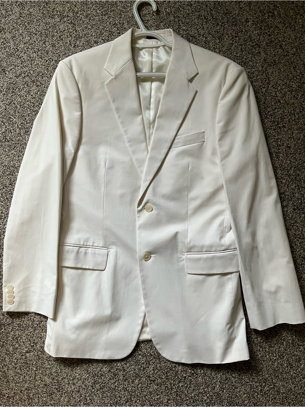 Express Men's White Two-Button Blazer - Single Breasted